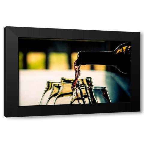 Oregon-Willamette Valley Dramatic pour of pinot noir in an Oregon winery Black Modern Wood Framed Art Print by Duval, Richard