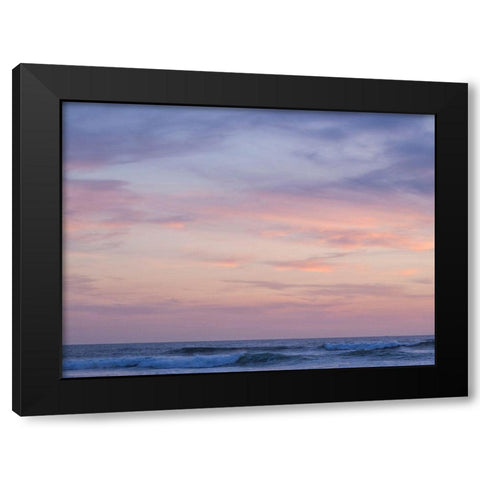 Oregon-Cape Arch-Pacific ocean evening light on surf Black Modern Wood Framed Art Print by Gulin, Sylvia