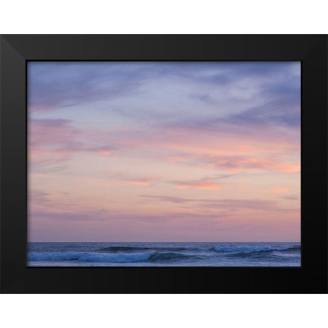 Oregon-Cape Arch-Pacific ocean evening light on surf Black Modern Wood Framed Art Print by Gulin, Sylvia