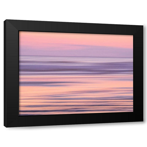 Oregon-Cannon Beach and a dreamy view of the beach at low tide at sunset Black Modern Wood Framed Art Print by Gulin, Sylvia