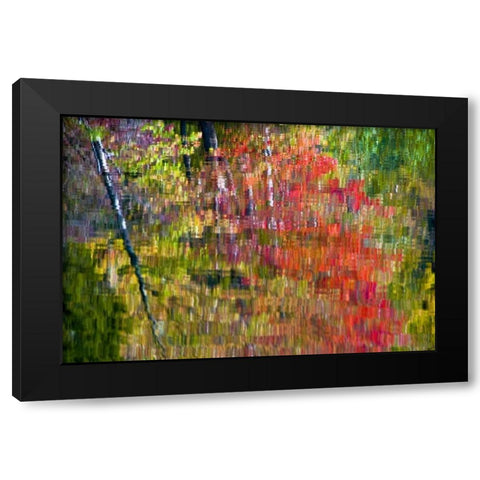 PA, Delaware, Water gap NRA Autumn reflection Black Modern Wood Framed Art Print with Double Matting by OBrien, Jay