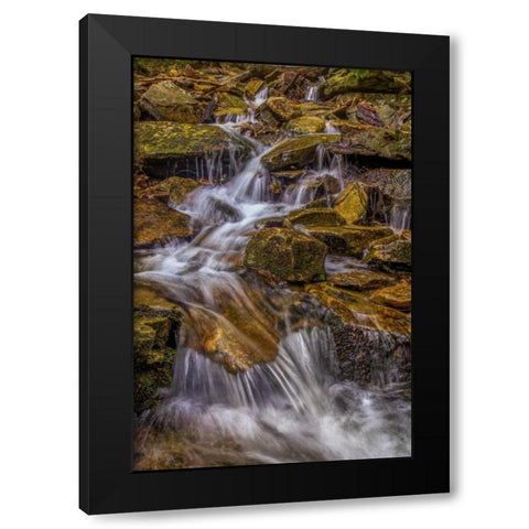 Pennsylvania, Ricketts Glen SP Kitchen Creek Black Modern Wood Framed Art Print with Double Matting by OBrien, Jay