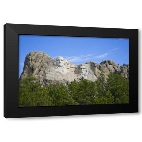 South Dakota Overview of Mount Rushmore Black Modern Wood Framed Art Print with Double Matting by Lord, Fred