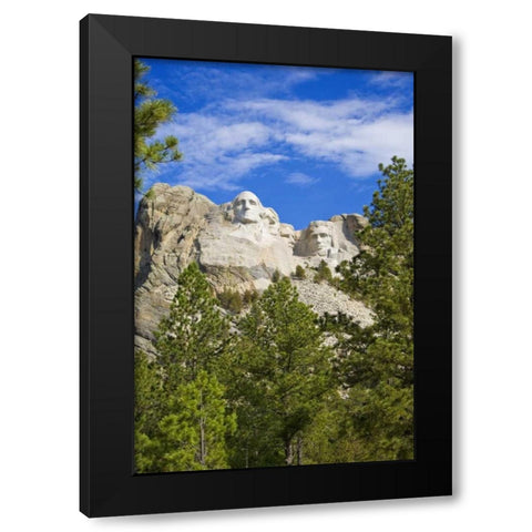 South Dakota Overview of Mount Rushmore Black Modern Wood Framed Art Print by Lord, Fred