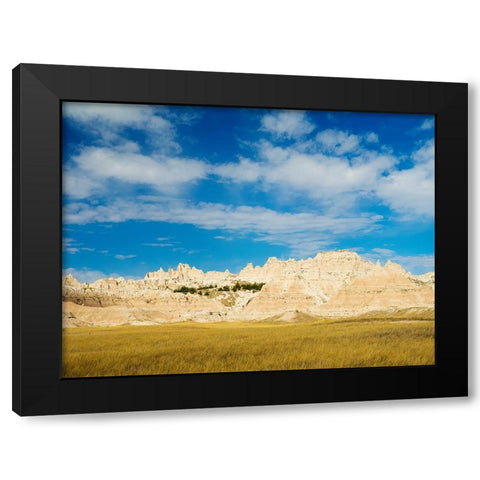 South Dakota- Badlands National Park. Mixed-grass Prairie and Badlands rock formations Black Modern Wood Framed Art Print by Wild, Jamie and Judy