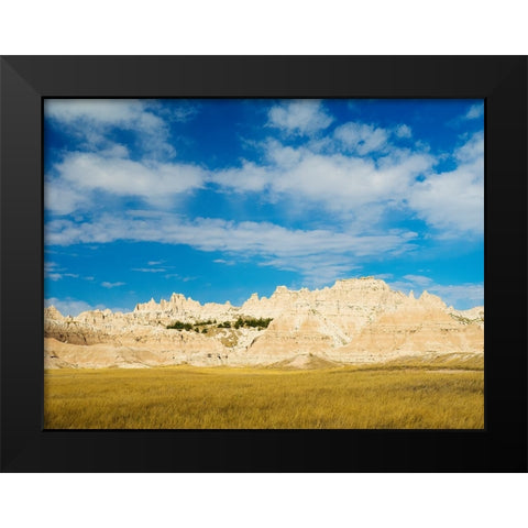 South Dakota- Badlands National Park. Mixed-grass Prairie and Badlands rock formations Black Modern Wood Framed Art Print by Wild, Jamie and Judy