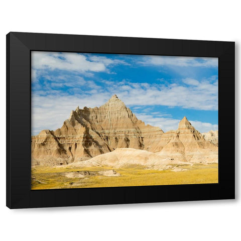 South Dakota- Badlands National Park. Mixed-grass Prairie and Badlands rock formations Black Modern Wood Framed Art Print by Wild, Jamie and Judy