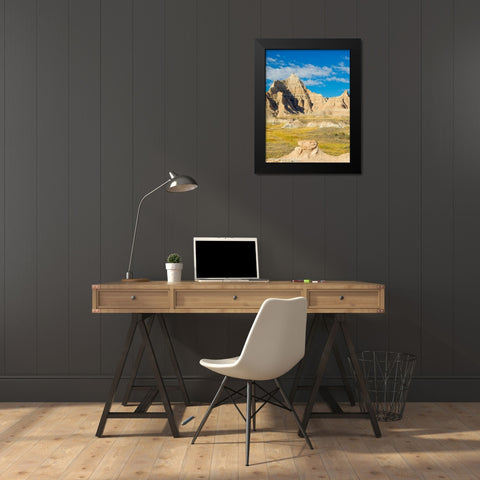 South Dakota- Badlands National Park. Badlands rock formations Black Modern Wood Framed Art Print by Wild, Jamie and Judy