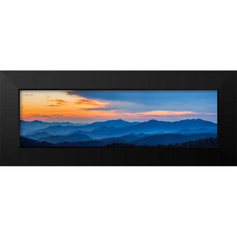 View of Smoky Mountain Range from Clingmans Dome Black Modern Wood Framed Art Print by Miller, Anna