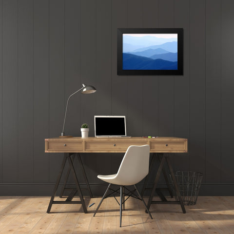 View of Smoky Mountain Range from Clingmans Dome Black Modern Wood Framed Art Print by Miller, Anna
