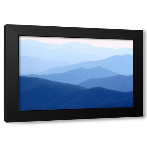View of Smoky Mountain Range from Clingmans Dome Black Modern Wood Framed Art Print with Double Matting by Miller, Anna