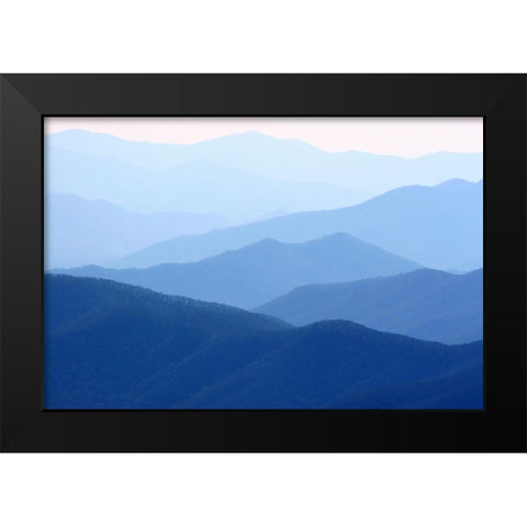 View of Smoky Mountain Range from Clingmans Dome Black Modern Wood Framed Art Print by Miller, Anna
