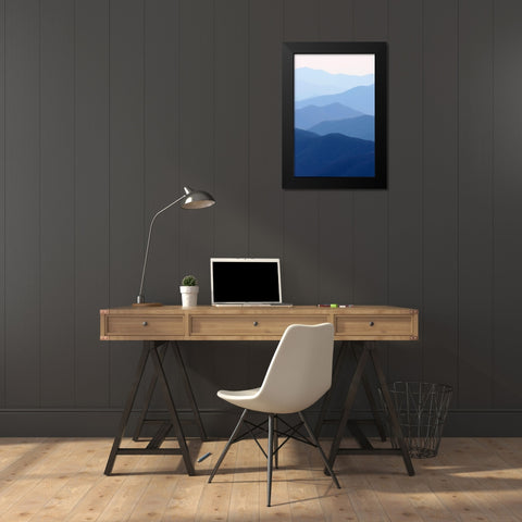 View of Smoky Mountain Range from Clingmans Dome Black Modern Wood Framed Art Print by Miller, Anna