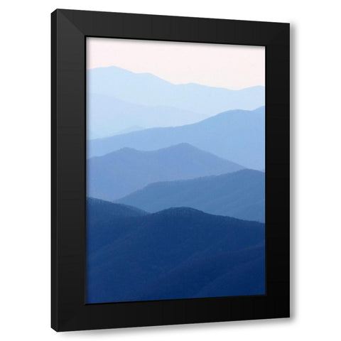 View of Smoky Mountain Range from Clingmans Dome Black Modern Wood Framed Art Print with Double Matting by Miller, Anna