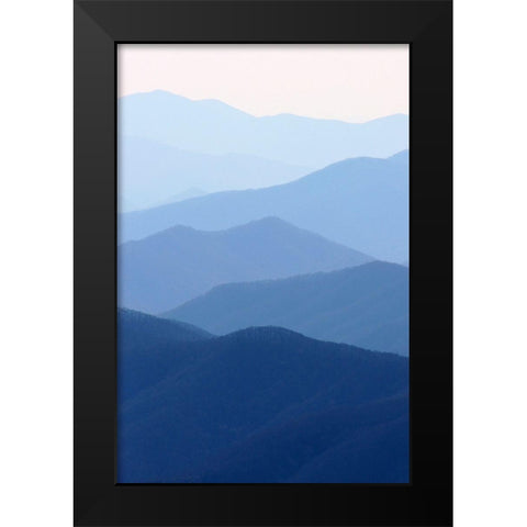 View of Smoky Mountain Range from Clingmans Dome Black Modern Wood Framed Art Print by Miller, Anna