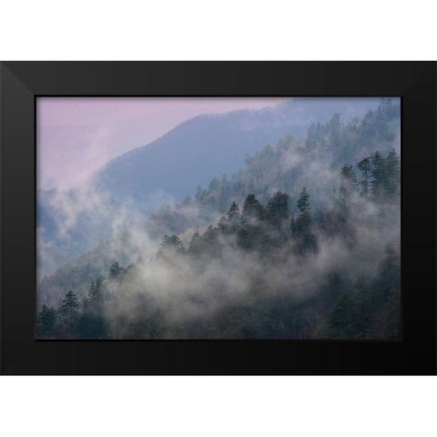 Mountain Clouds at Newfound Gap-Smoky Mountains National Park-Tennessee-USA Black Modern Wood Framed Art Print by Miller, Anna