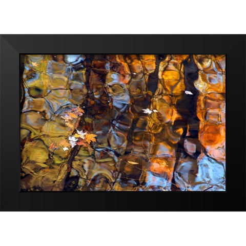Reflections in Smoky Mountain Creek-Tennessee-USA Black Modern Wood Framed Art Print by Miller, Anna