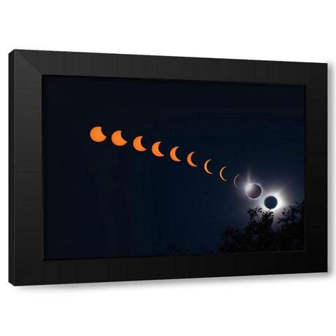 Solar Eclipse 2017-Viewed from Smoky Mountains National Park-Tennessee-USA Black Modern Wood Framed Art Print with Double Matting by Miller, Anna