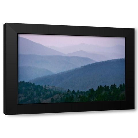 Smoky Mountain View-Tennessee-USA Black Modern Wood Framed Art Print with Double Matting by Miller, Anna