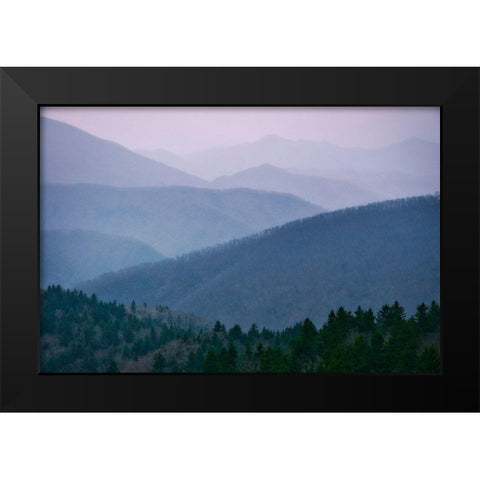 Smoky Mountain View-Tennessee-USA Black Modern Wood Framed Art Print by Miller, Anna