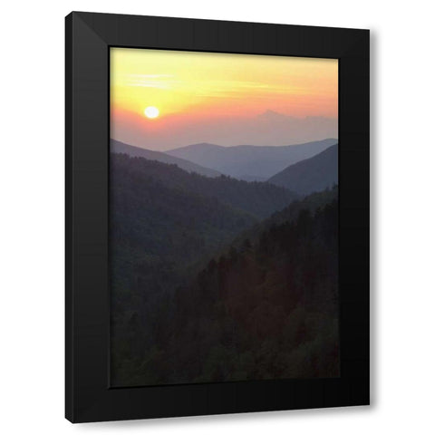 Tennessee, Great Smoky Mts Morton Overlook Black Modern Wood Framed Art Print by Flaherty, Dennis