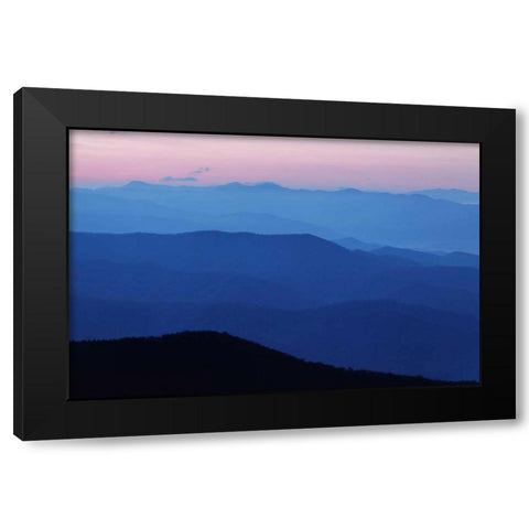 TN, Great Smoky Mts, Blue Mountain landscape Black Modern Wood Framed Art Print with Double Matting by Flaherty, Dennis