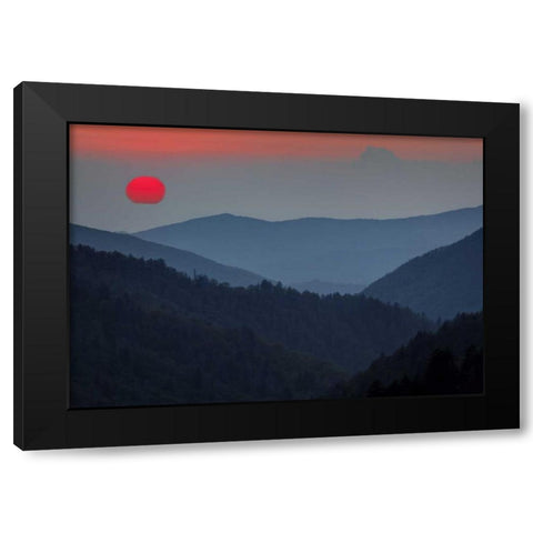 Tennessee, Great Smoky Mts Morton Overlook Black Modern Wood Framed Art Print with Double Matting by Flaherty, Dennis