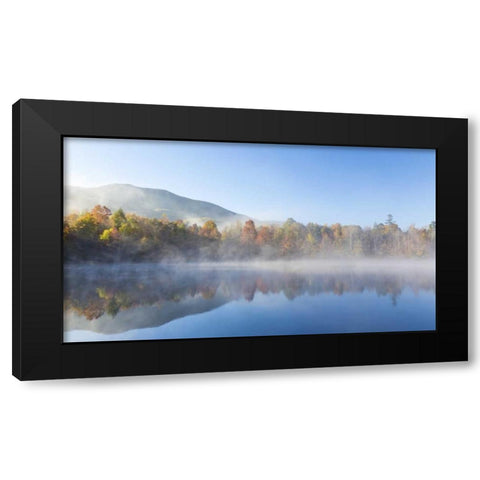 Tennessee Morning fog on Indian Boundary Lake Black Modern Wood Framed Art Print by Paulson, Don