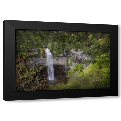 TN, Fall Creek Falls, a double waterfall Black Modern Wood Framed Art Print by Grall, Don