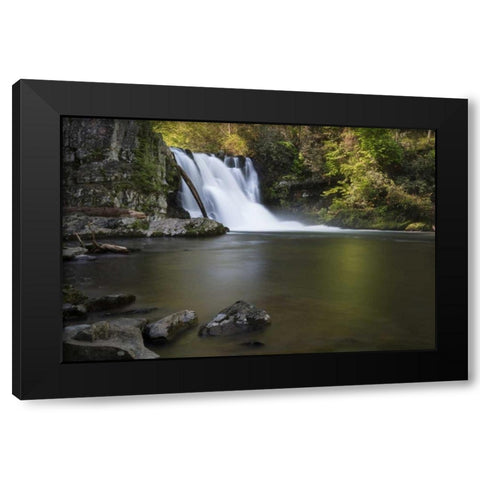 Tennessee, Great Smoky Mts Abrams Falls Black Modern Wood Framed Art Print with Double Matting by Grall, Don
