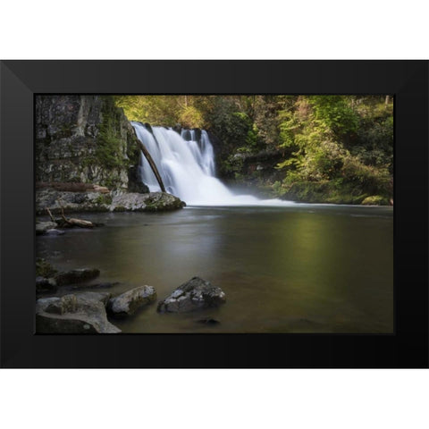 Tennessee, Great Smoky Mts Abrams Falls Black Modern Wood Framed Art Print by Grall, Don