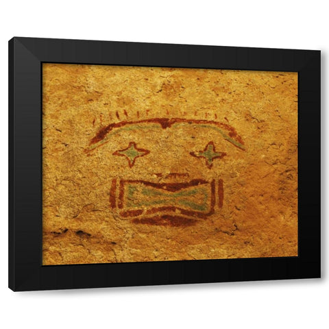 TX, Pictograph nicknamed the Starry-Eyed Man Black Modern Wood Framed Art Print with Double Matting by Flaherty, Dennis