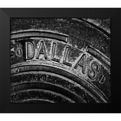 Dallas Texas manhole cover Black Modern Wood Framed Art Print by SMO