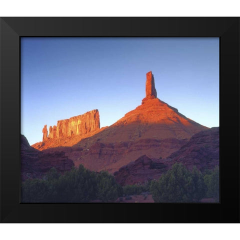 USA, Utah, Sandstone formations at sunset Black Modern Wood Framed Art Print by Talbot Frank, Christopher