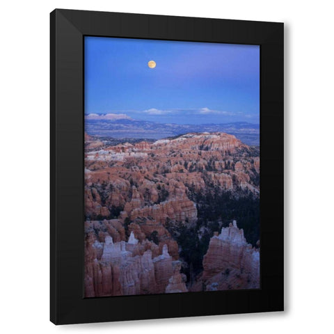 Utah, Bryce Canyon NP Moonrise over Sunset Point Black Modern Wood Framed Art Print by Kaveney, Wendy