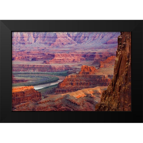 UT, Dead Horse Point View of the Colorado River Black Modern Wood Framed Art Print by Paulson, Don