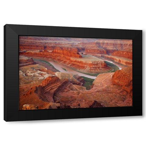 UT, Dead Horse Point SP Gooseneck section Black Modern Wood Framed Art Print by Paulson, Don