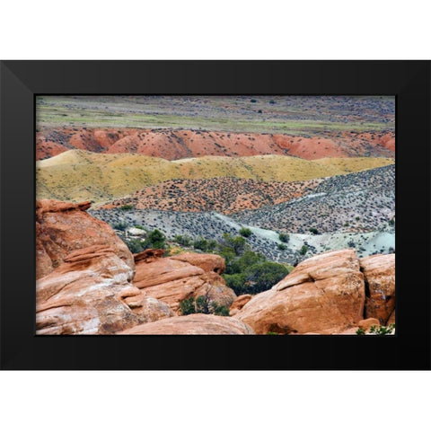USA, Utah, Arches NP View of Salt Valley Black Modern Wood Framed Art Print by Paulson, Don