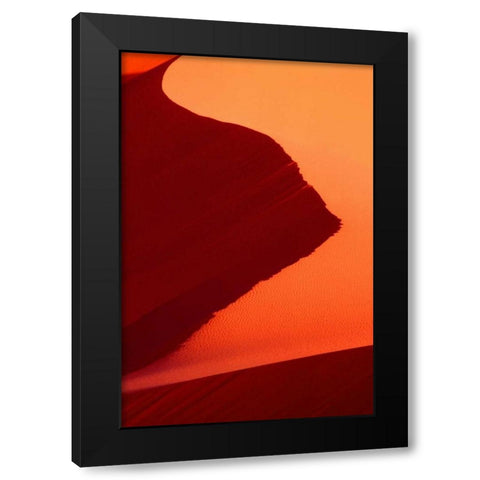 UT, Coral Pink Sand Dunes SP Abstract patterns Black Modern Wood Framed Art Print by Welling, Dave