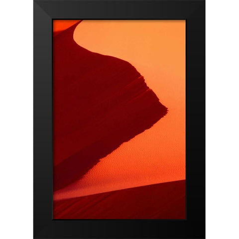 UT, Coral Pink Sand Dunes SP Abstract patterns Black Modern Wood Framed Art Print by Welling, Dave