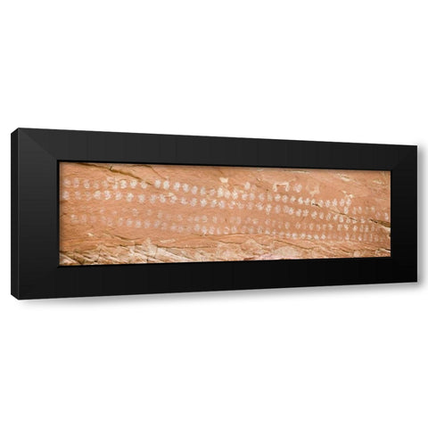 UT, Grand Staircase NM Hundred Hands pictograph Black Modern Wood Framed Art Print with Double Matting by Paulson, Don