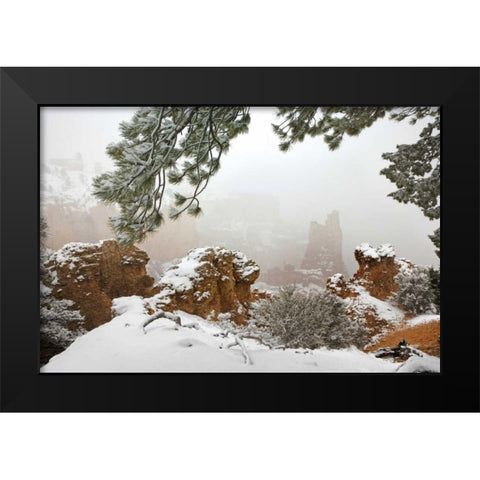 Utah, Bryce Canyon Paria Valley formations Black Modern Wood Framed Art Print by Paulson, Don