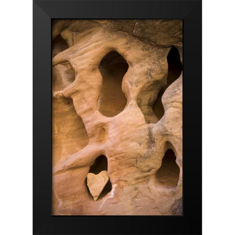 UT, Canyonlands NP Heart-shape rock in sandstone Black Modern Wood Framed Art Print by Paulson, Don
