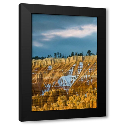 UT, Bryce Canyon Autumn snow and hoodoos Black Modern Wood Framed Art Print with Double Matting by Rotenberg, Nancy