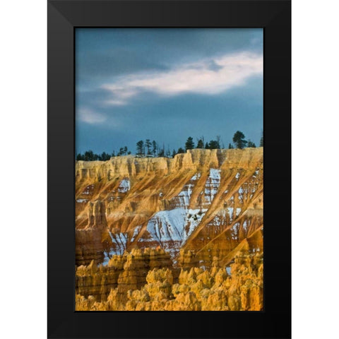 UT, Bryce Canyon Autumn snow and hoodoos Black Modern Wood Framed Art Print by Rotenberg, Nancy