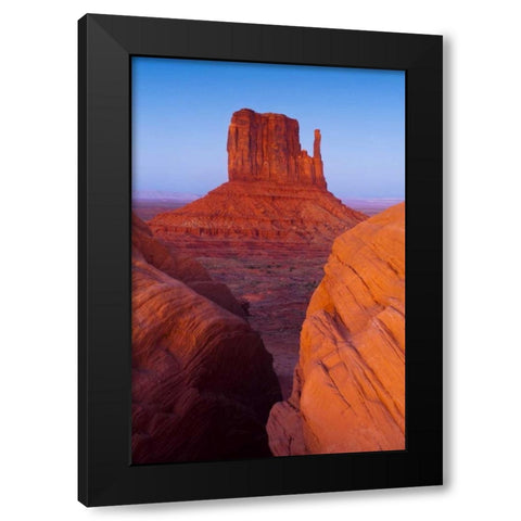 UT, Sunset on Mitten Buttes at Monument Valley Black Modern Wood Framed Art Print with Double Matting by Rotenberg, Nancy