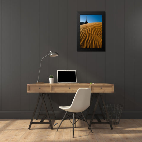 Utah, Monument Valley Totem Pole formations Black Modern Wood Framed Art Print by Rotenberg, Nancy