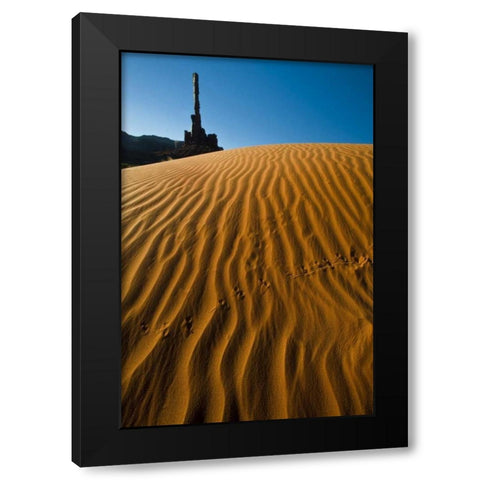 Utah, Monument Valley Totem Pole formations Black Modern Wood Framed Art Print with Double Matting by Rotenberg, Nancy