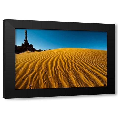 Utah, Monument Valley Totem Pole formations Black Modern Wood Framed Art Print with Double Matting by Rotenberg, Nancy