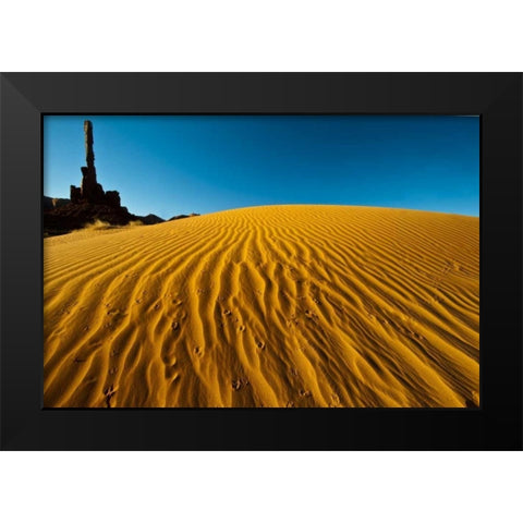 Utah, Monument Valley Totem Pole formations Black Modern Wood Framed Art Print by Rotenberg, Nancy